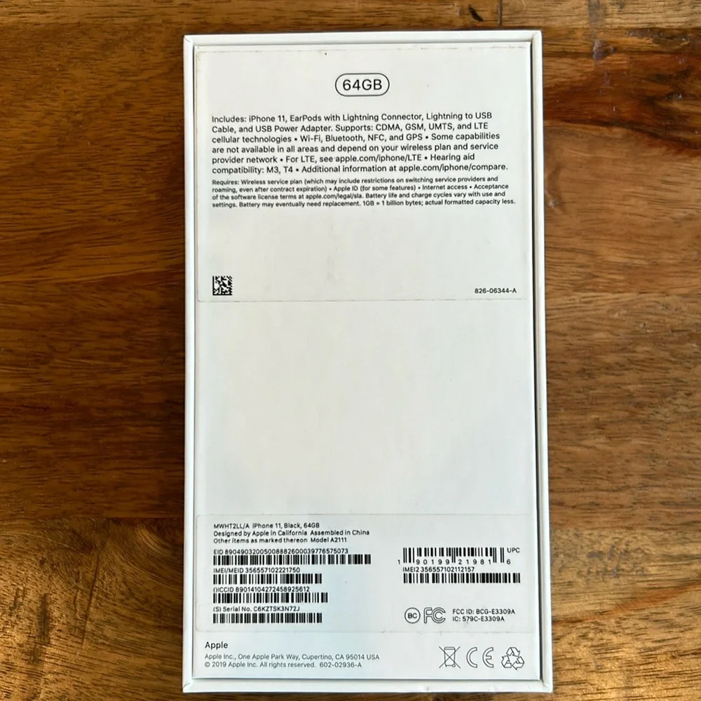 Apple iPhone 11 64GB White Box Only